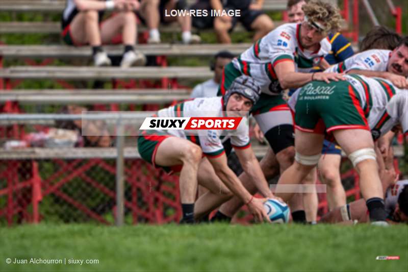 Enzo ALEXANDRE - Pierre CARIS - Mathias DANTIN -  Town of Mount Royal RFC - Rugby Club de Montréal - Rugby - RQ 2026 - SL M 1 - TMR vs RCM (#RQ26SLM1TMRR5) Photo by: Juan Alchourron | Siuxy Sports 2026-05-16