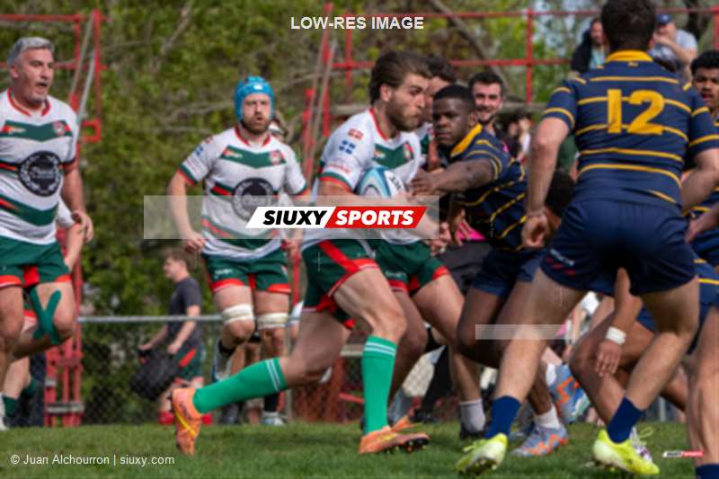 Faustin FARISON - Joe MABI - Sébastien POCHELU -  Town of Mount Royal RFC - Rugby Club de Montréal - Rugby - RQ 2026 - SL M 1 - TMR vs RCM (#RQ26SLM1TMRR5) Photo by: Juan Alchourron | Siuxy Sports 2026-05-16