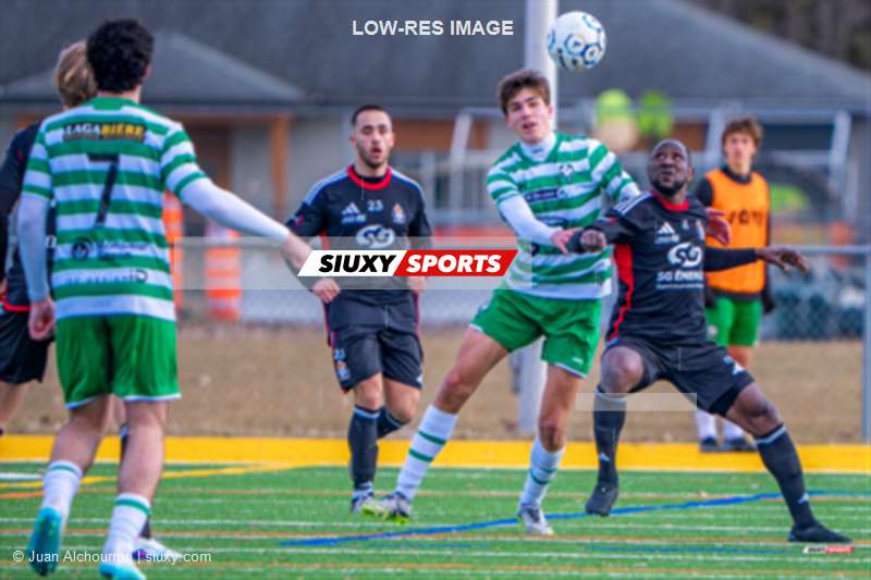 Souleymane FOFANA - Dan JOTANOVIC - Mathieu LACHANCE - Elliot VIEL -  Celtix du Haut-Richelieu - Royal Beauport - Soccer - Senior Ligue 1 QC Masculin - Celtix Haut-Richelieu vs Royal Beauport (#PLSQ1MCHRRB4) Photo by: Juan Alchourron | Siuxy Sports 2026-04-11