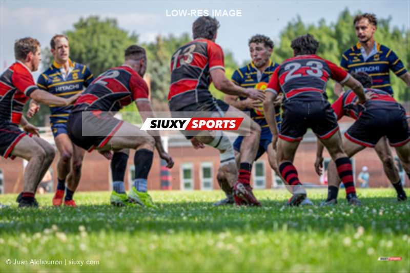 Cameron HARTE - Antoine LERE - Robin POMI - Brice RIGAUDIE -  Beaconsfield Rugby Football Club - Town of Mount Royal RFC - Rugby - RQ 2026 - Super Ligue Masc 1sts - Beaconsfield vs TMR (#RQ26SLM1BT07) Photo by: Juan Alchourron | Siuxy Sports 2026-07-11