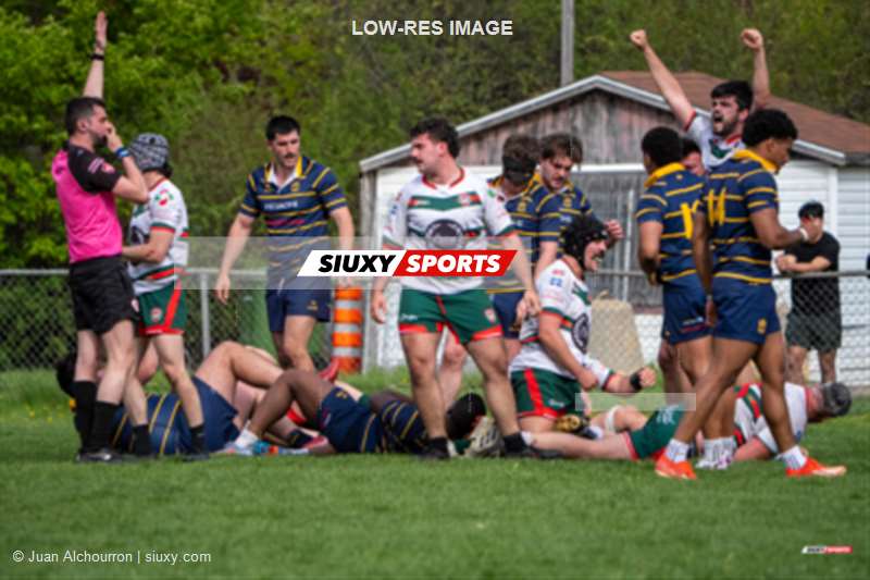 Lucas RICARDE - Adrien VILLAVERDE -  Town of Mount Royal RFC - Rugby Club de Montréal - Rugby - RQ 2026 - SL M 1 - TMR vs RCM (#RQ26SLM1TMRR5) Photo by: Juan Alchourron | Siuxy Sports 2026-05-16