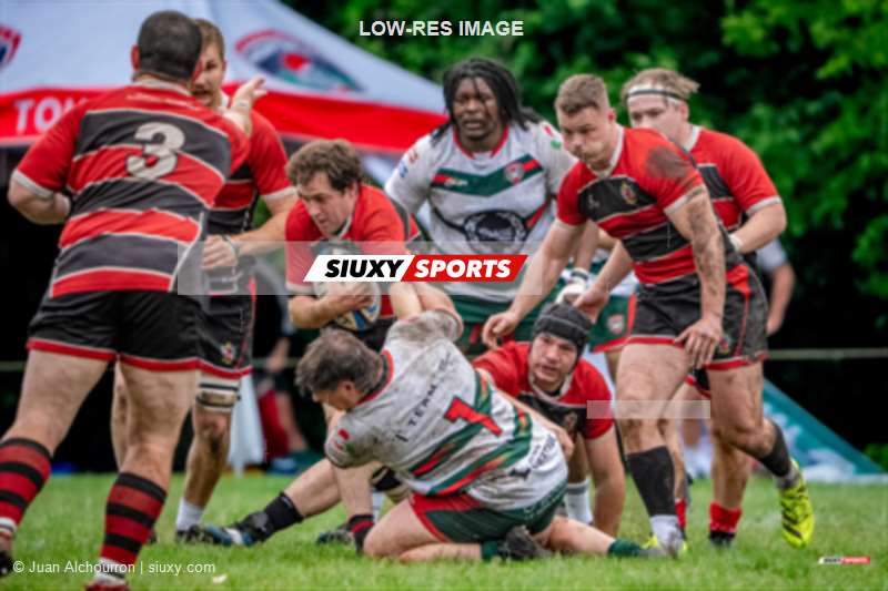 Cameron HARTE - Evan TENNANT - Daniel TSHIPATA -  Beaconsfield Rugby Football Club - Rugby Club de Montréal - Rugby - RQ 2026 - Super Ligue Masc 1ère - Beaconsfield vs Rugby Club de Montréal (#RQ26SLM1BRM6) Photo by: Juan Alchourron | Siuxy Sports 2026-06-06