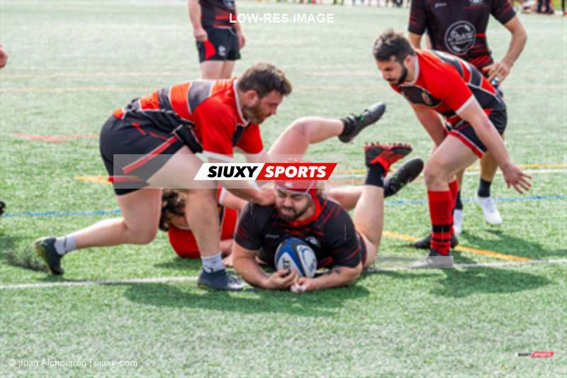 Alex LANGEVIN - Pierre-Luc MAILLOUX -  Beaconsfield Rugby Football Club - Club de Rugby de Québec - Rugby - PARCO TOURNOI A.STEFU 2024 - Game03 - Beaconsfield (0) vs (25) CRQ (#2024TAS03BEACRQ) Photo by: Juan Alchourron | Siuxy Sports 2024-04-27