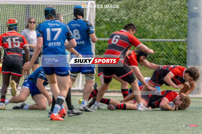 Michael CAVALIERE - Paul SALANGRE -  Parc Olympique Rugby - Beaconsfield Rugby Football Club - Rugby - RQ 2024 - Super Ligue M - Rés -  Parc Olympique (18) vs (27) Beaconsfield RFC (#RQ24SLMRPOBEA06) Photo by: Juan Alchourron | Siuxy Sports 2024-06-08