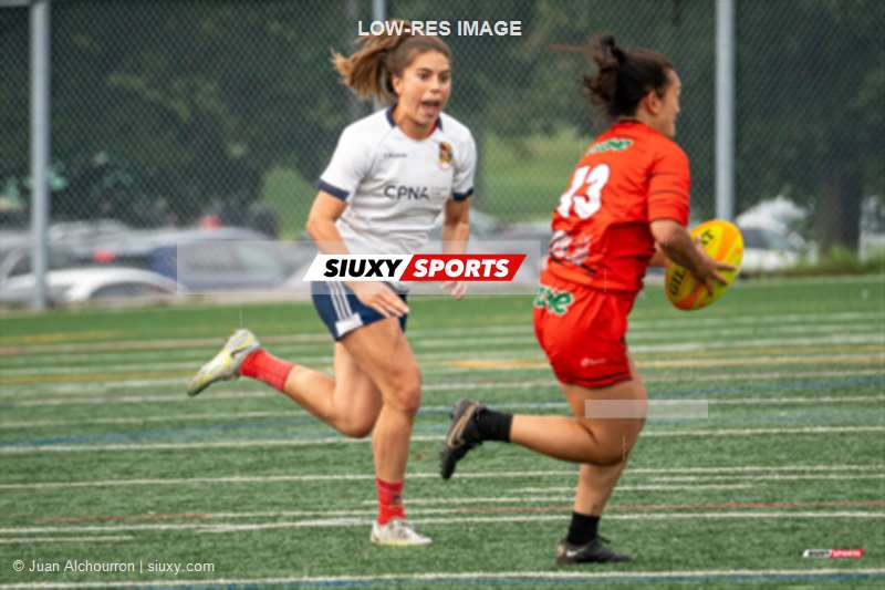Frédérique RAJOTTE -  Club de Rugby de Québec - Sainte-Anne-de-Bellevue RFC - Rugby - RQ 2024 - Finales - SL F1 - CR Québec (38) vs (7) SABRFC (#RQ24FSLF1QSA) Photo by: Juan Alchourron | Siuxy Sports 2024-08-17