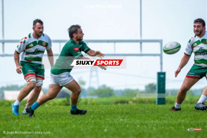 Junior QUINIO - Juan Cruz SUIZER UBIOS -  Montreal Irish RFC - Rugby Club de Montréal - Rugby - RQ 2024 - SUPER LIGUE M1 - MONTREAL IRISH RFC (41) VS (23) RUGBY CLUB DE MONTRÉAL (#RQ24SLM1MIRRCM17) Photo by: Juan Alchourron | Siuxy Sports 2024-07-13