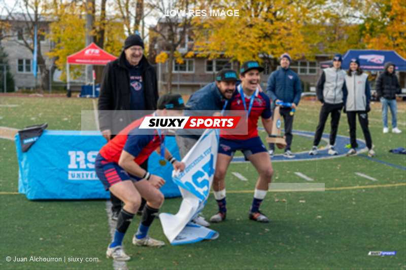 Jean-Baptiste DARGELOS - Jules NORMANDIN -  ÉTS (École de technologie supérieure) -  - Rugby - RSEQ 2024 - Finale Rugby Univ Masc - ETS vs Ottawa - Célébrations (#RSEQ24FRUMETSOTT70) Photo by: Juan Alchourron | Siuxy Sports 2024-11-02