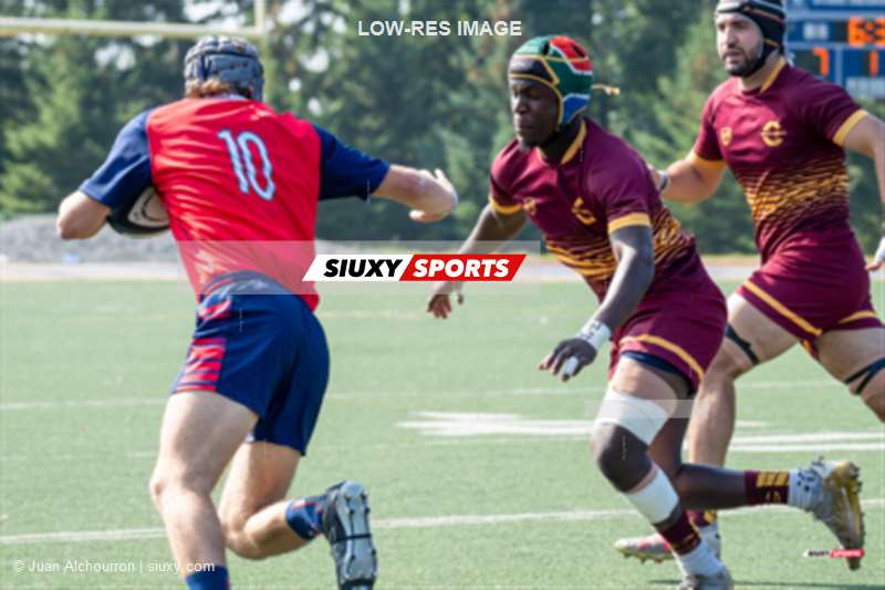 Sacha LAROCHE - Zephrin LUMPELELE -  ÉTS (École de technologie supérieure) - Université Concordia - Rugby - RSEQ 2024 Rugby M - ETS (40) vs (14) Concordia U. - 1ère mi-temps (#RSEQ24RMETSCU0109) Photo by: Juan Alchourron | Siuxy Sports 2024-09-29