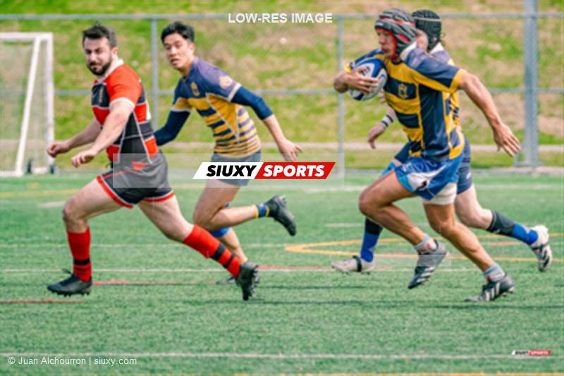 Thomas GOETZ - Alex LANGEVIN - Alexander LEE -  Beaconsfield Rugby Football Club - Town of Mount Royal RFC - Rugby - PARCO TOURNOI A.STEFU 2024 - Game09 - Beaconsfield (5) vs (18) TMR (#2024TAS09BEATMR) Photo by: Juan Alchourron | Siuxy Sports 2024-04-27