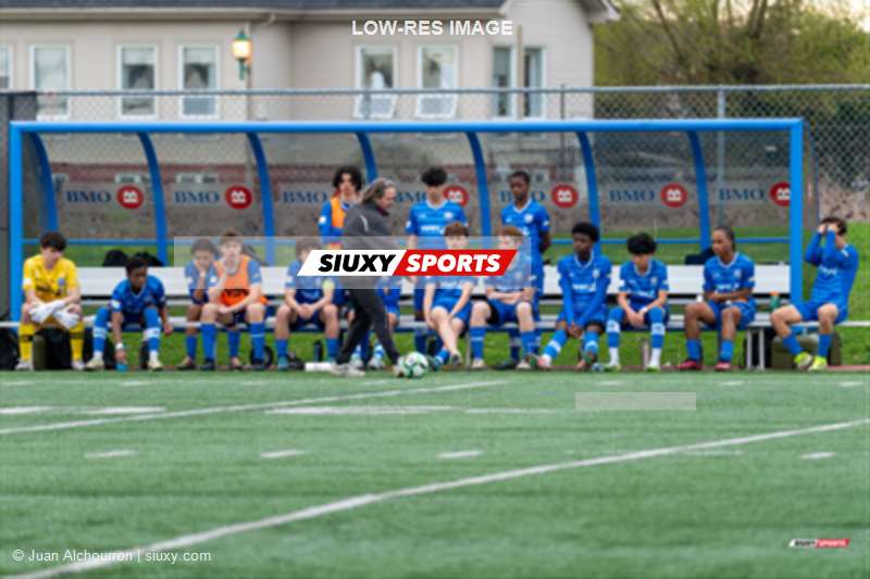 Hyacinthe KONE - Alexis ST-GERMAIN -  AS Laval - AS Brossard - Soccer - PLSJQ 2024 M U-16 - AS Laval (2) vs (1) AS Brossard (#PLSJQ24MU16ASLASB05) Photo by: Juan Alchourron | Siuxy Sports 2024-05-04
