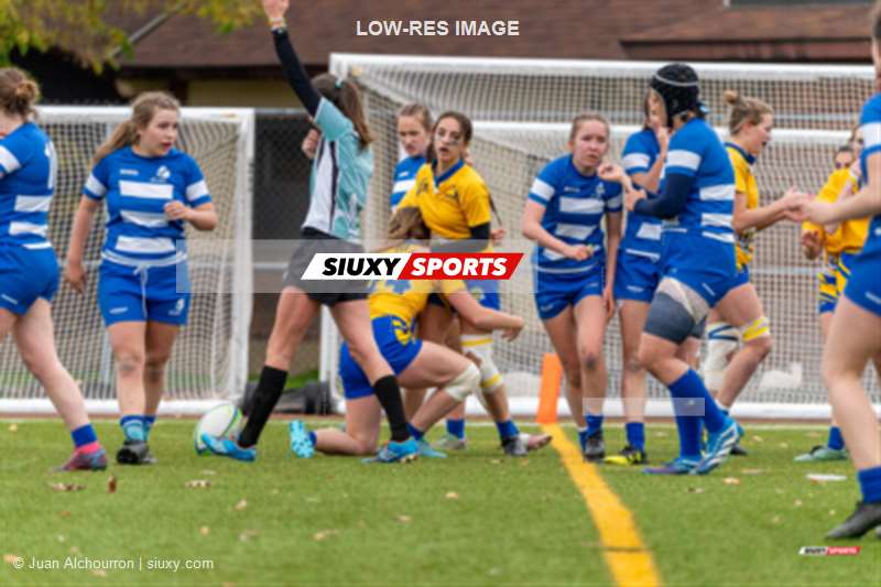  College John Abbott - College Dawson - Rugby - RSEQ 2024 - Final Rugby Fem CEGEP - John Abbott (12) vs (21) Dawson - First Half (#RSEQFRFCJAD01) Photo by: Juan Alchourron | Siuxy Sports 2024-11-10