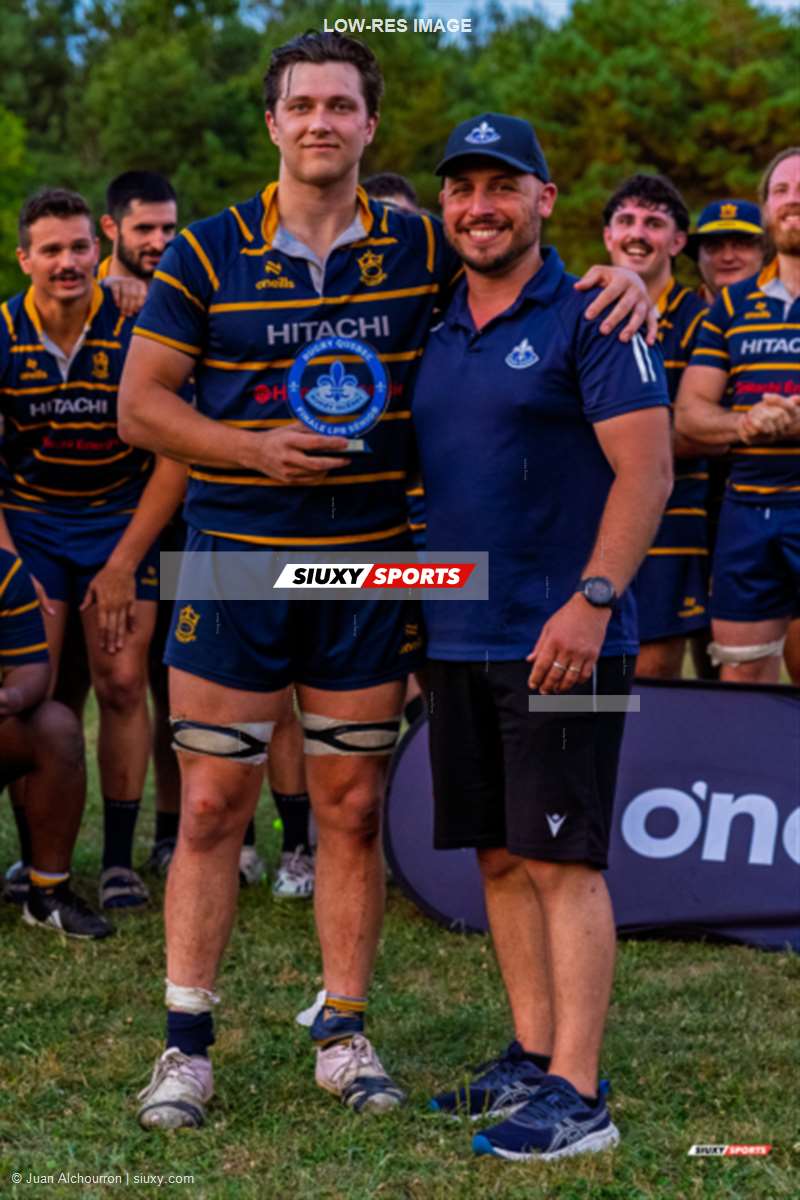Bastien CURUTCHET - Antoine GUAY - Hugo MONTÉRÉMAL -  Town of Mount Royal RFC -  - Rugby - RQ 2025 - Final SL Masc - Beaconsfield vs TMR - Après le match (#RQ25FSLMBT02) Photo by: Juan Alchourron | Siuxy Sports 2025-08-16