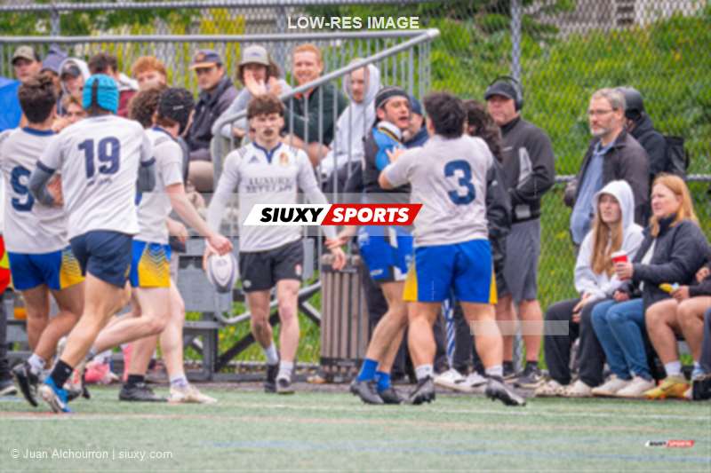 Dylan DRIVER - Vicken KAYAYAN -  Parc Olympique Rugby - Sainte-Anne-de-Bellevue RFC - Rugby - RQ 2025 - Super Ligue M Rés - Parc Olympique (42) vs (10) SABRFC (#RQ2025SLMRPORSA15) Photo by: Juan Alchourron | Siuxy Sports 2025-05-24