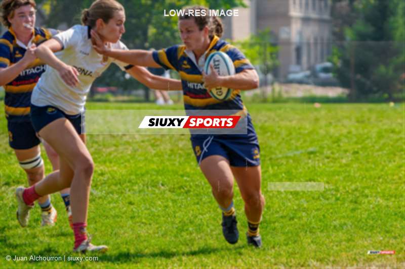 Juliette HAY -  Town of Mount Royal RFC - Sainte-Anne-de-Bellevue RFC - Rugby - RQ 2025 - Demi Finale SL F - TMR (28) vs (8) SABRFC (#RQ25SLFTMSA8) Photo by: Juan Alchourron | Siuxy Sports 2025-08-09
