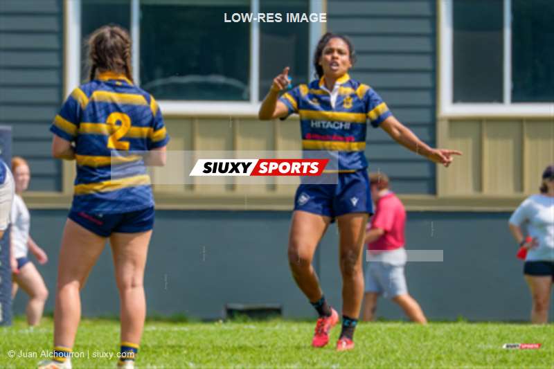 Magali HARVEY - Juliette LACHAPELLE-MARCEAU -  Sainte-Anne-de-Bellevue RFC - Town of Mount Royal RFC - Rugby - RQ 2025 - SL F - SABRFC vs TMR RFC (#RQ25SLFSABTM7) Photo by: Juan Alchourron | Siuxy Sports 2025-07-12
