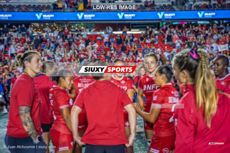 Caroline CROSSLEY - Florence SYMONDS -  Canada Rugby XV F - USA Women’s Eagles - Rugby - Canada vs USA Rugby F - Aug 1 2025 - After the Game (#CANUSA25FRGB3) Photo by: Juan Alchourron | Siuxy Sports 2025-08-01