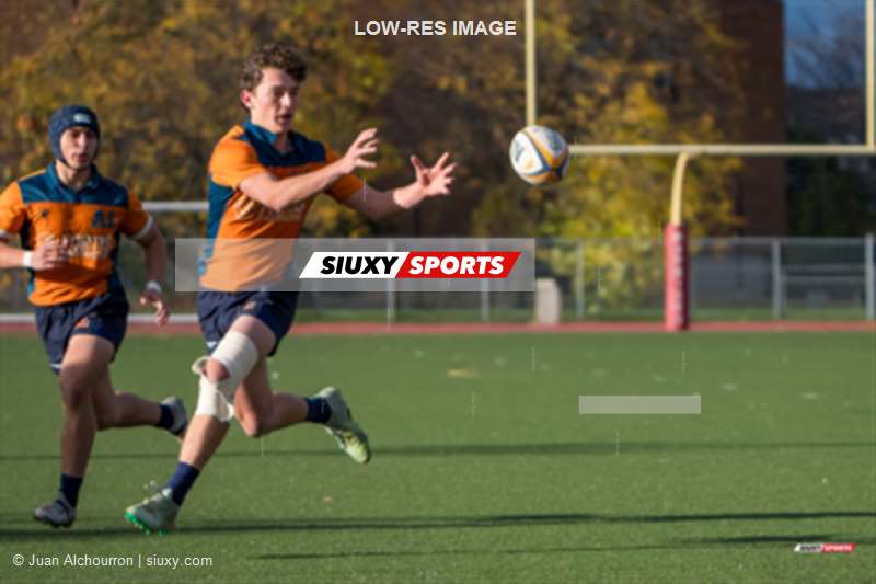 Douglas DE ARBURN - François FLANAGAN -  Cégep André Laurendeau - College Dawson - Rugby - RSEQ 2025 - Demi-finale Rugby M - Cegep André-Laurendeau vs College Dawson (#RSEQ25RMALD11) Photo by: Juan Alchourron | Siuxy Sports 2025-11-02