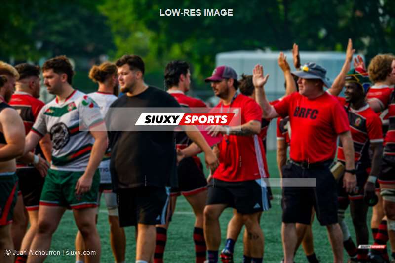 Greg GALLANT - Quentin LAVERDURE - Junior QUINIO -  Rugby Club de Montréal - Beaconsfield Rugby Football Club - Rugby - RQ 2025 - SL M - Rugby Club de Montréal vs Beaconsfield RFC - Reel B (#RQ25SLMRCMB27) Photo by: Juan Alchourron | Siuxy Sports 2025-07-26