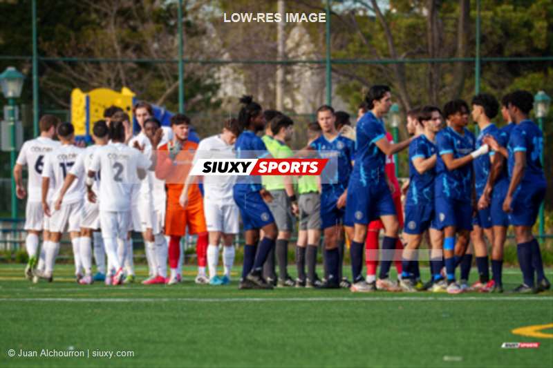 Ulric BELANGER - Sami MCDUFF - Jeremie Omeonga NKOY - Nathan SIMEON - Alexander VERGADOS SOMARRIBA -  CS Mont-Royal Outremont - CS de St-Hubert - Soccer - L1QC 2025 - CS Mont-Royal Outremont (2) vs (1) CS St-Hubert (#L1QC25CSMROSH5) Photo by: Juan Alchourron | Siuxy Sports 2025-05-04