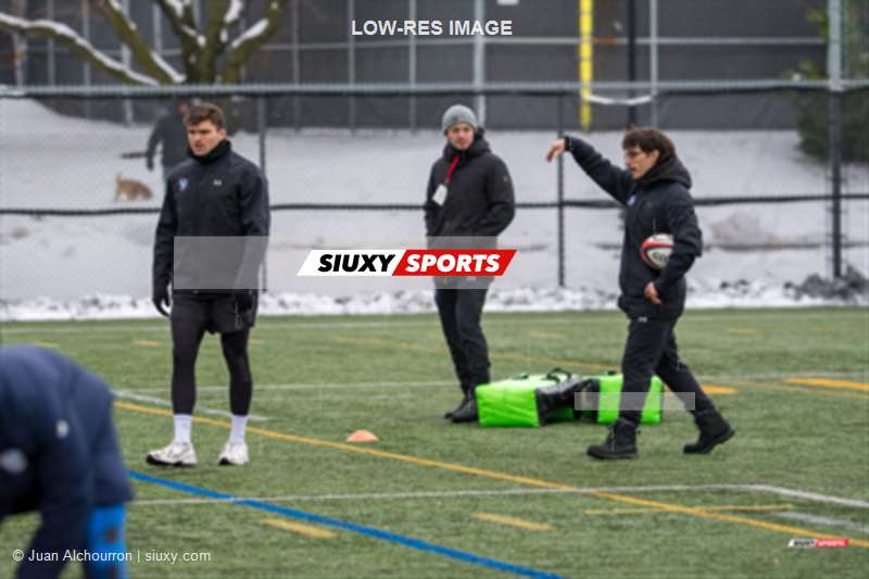 Jonathan AICARDI - Thibault BEUDIN - Vincent JOMPHE -  Université de Montréal - Queen's University - Rugby - CANUMENS 2025 - Université de Montréal vs Queen's University - Game#10 (#CANUMENS2550) Photo by: Juan Alchourron | Siuxy Sports 2025-11-16