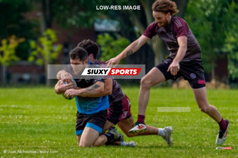 Brandon PICARD - Henri ROY-SICOTTE -  Montreal Wanderers Rugby Football Club - Abénakis de Sherbrooke - Rugby - RQ 2025 - LP1M - Montreal Wanderers RFC vs Abénakis de Sherbrooke - Reel B (#RQ25LP1MMWA97) Photo by: Juan Alchourron | Siuxy Sports 2025-07-19