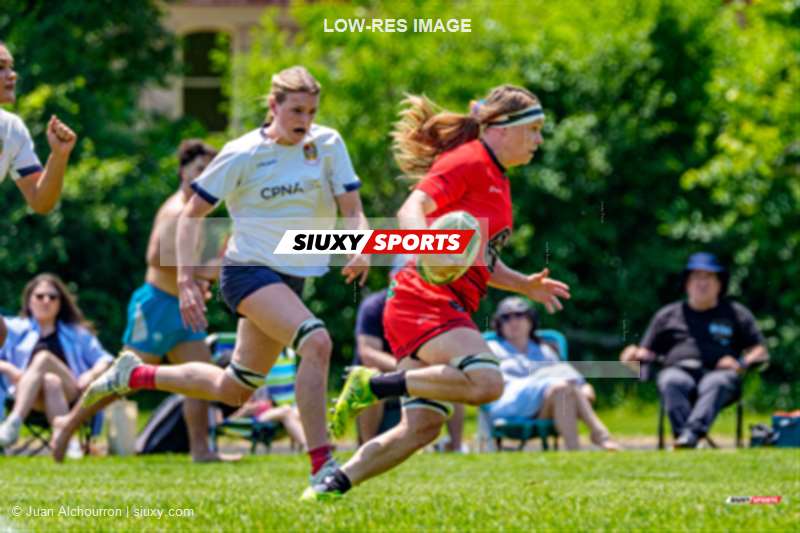 Karen PAQUIN -  Sainte-Anne-de-Bellevue RFC - Club de Rugby de Québec - Rugby - RQ 2025 - Super Ligue Fém - SABRFC (14) vs (43) Club de Rugby de Québec (#RQ25SLFSARQ6) Photo by: Juan Alchourron | Siuxy Sports 2025-06-14
