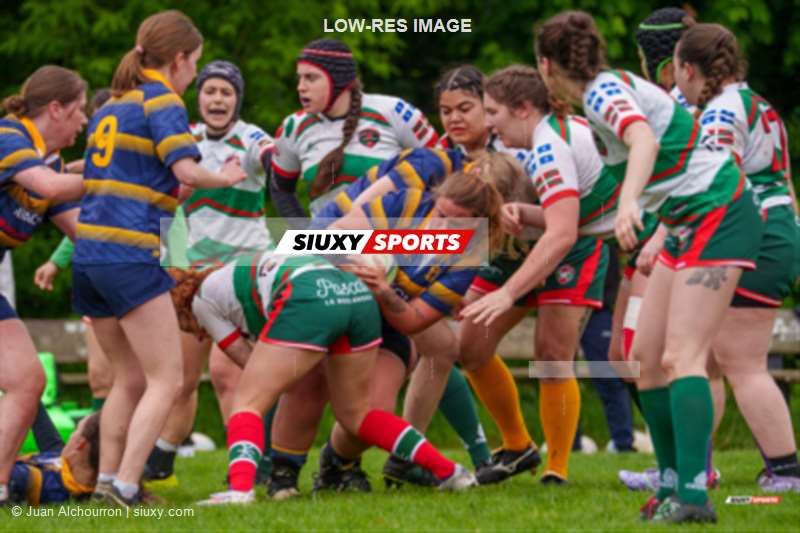 Alejandra ALVAREZ - Solene ROCHE -  Town of Mount Royal RFC - Rugby Club de Montréal - Rugby - RQ 2025 - LPR2 F - TMR (12) vs (37) RCM (#RQ25LPR2FTMRRCM4) Photo by: Juan Alchourron | Siuxy Sports 2025-05-24