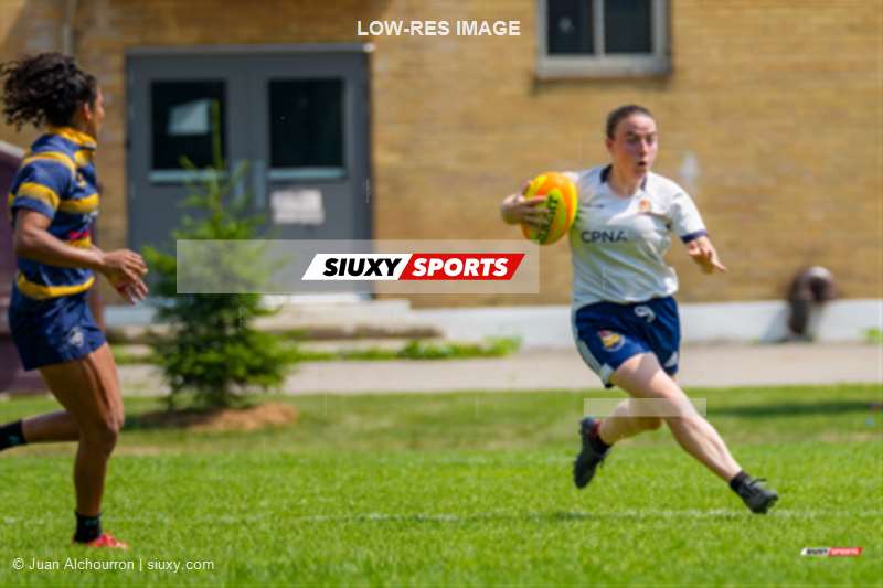 Leanne DUNCAN - Magali HARVEY -  Sainte-Anne-de-Bellevue RFC - Town of Mount Royal RFC - Rugby - RQ 2025 - SL F - SABRFC vs TMR RFC (#RQ25SLFSABTM7) Photo by: Juan Alchourron | Siuxy Sports 2025-07-12