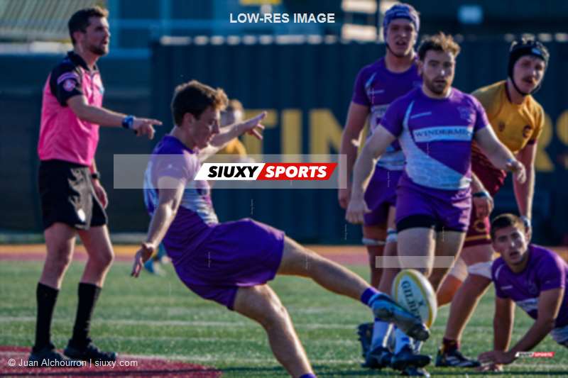 Médéric AUDET-CHALIFOUR - Hunter DOUCETTE -  Université Concordia - Bishop's University - Rugby - RSEQ 2025 - Rugby M - Concordia vs Bishop's (#RSEQ25RMCB10) Photo by: Juan Alchourron | Siuxy Sports 2025-10-04