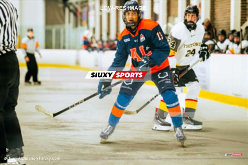 Hugo ALLARD - Mathis Erice ST-LAURENT -  Cégep André Laurendeau - Cégep de Thetford - Ice hockey - RSEQ 2025 - Hockey M - André Laurendeau (5) vs (4) Cégep de Thetford (#RSEQ14HMALCT02) Photo by: Juan Alchourron | Siuxy Sports 2025-02-07