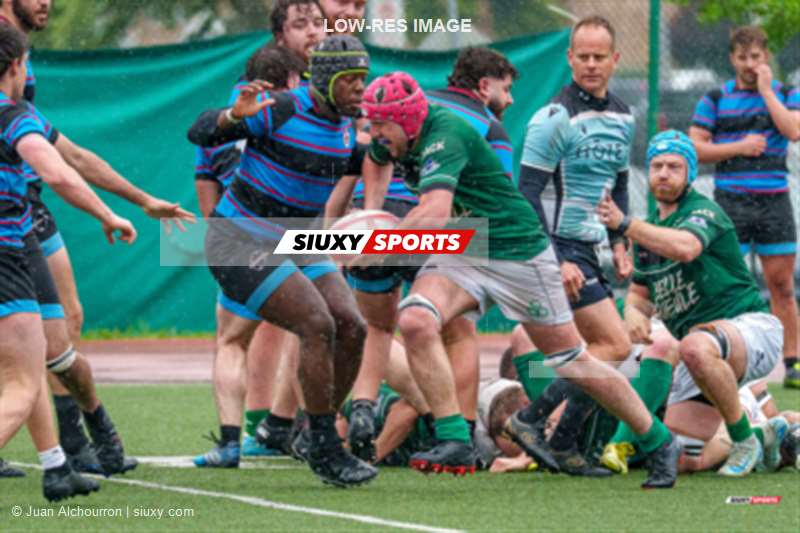 Thomas BERNATENE - Eliott GOUSSANOU -  Montreal Wanderers Rugby Football Club - Montreal Irish RFC - Rugby - RQ 2025 - LPR1 M - Montreal Wanderers RFC (24) vs (22) Montreal Irish RFC (#RQ25LP1MMWMI5) Photo by: Juan Alchourron | Siuxy Sports 2025-05-31