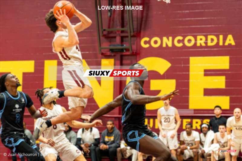Malik ABDUL - Mcfadden JEAN - Aurele OUELLET - Alec PHANEUF -  Université Concordia - Université du Québec à Montréal - Basketball - RSEQ 2025 - Basketball M Démi Finale - Concordia (77) vs (70) UQAM (#RSEQ25BMDFCOUQ02) Photo by: Juan Alchourron | Siuxy Sports 2025-02-26