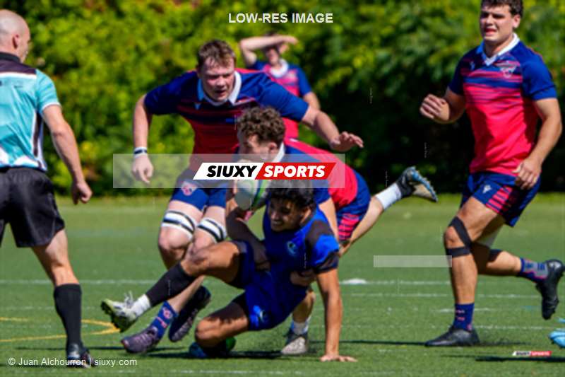 Stanislas BRESSE - Pierre CARIS -  Université de Montréal - ÉTS (École de technologie supérieure) - Rugby - RSEQ 2025 - Rugby M - Université de Montréal vs ETS - Match (#RSEQ25RMUME19) Photo by: Juan Alchourron | Siuxy Sports 2025-09-20
