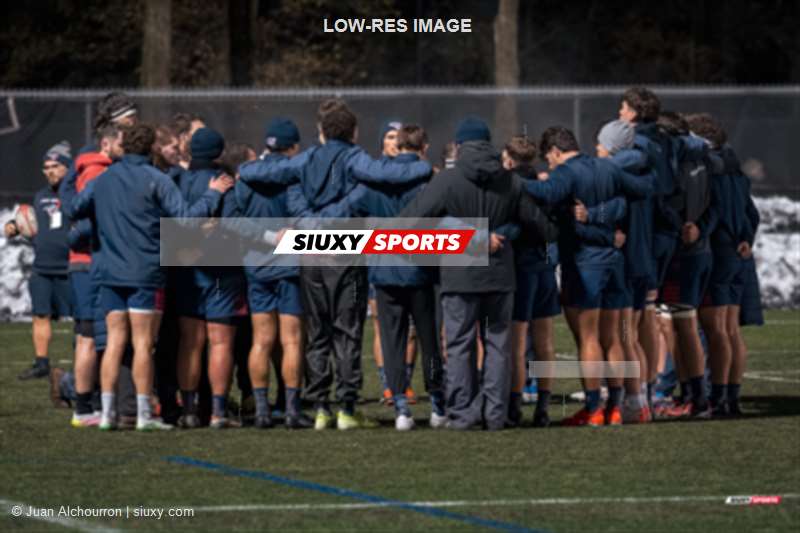 Néal COMBELASSE - Lucas RICARDE -  ÉTS (École de technologie supérieure) - University of Victoria - Rugby - CANUMENS 2025 - École de Technologie Supérieure vs University of Victoria - Game#8 - Before & After (#CANUMENS2518) Photo by: Juan Alchourron | Siuxy Sports 2025-11-14