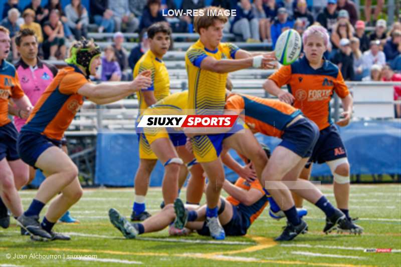 Alexandre SAINT-BONNET - Olivier VIGNOLA -  College John Abbott - Cégep André Laurendeau - Rugby - RSEQ 2025 - Rugby Masc Coll - John Abbott vs André Laurendeau (#RSEQ25RMCAA19) Photo by: Juan Alchourron | Siuxy Sports 2025-09-07