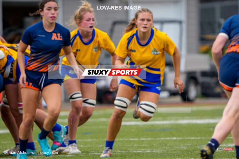 Océanne GAUTHIER - Rose VAILLANCOURT -  College John Abbott - Cégep André Laurendeau - Rugby - RSEQ 2025 - Rugby Fém Coll - John Abbott vs André Laurendeau (#RSEQ25RFCAA19) Photo by: Juan Alchourron | Siuxy Sports 2025-09-07