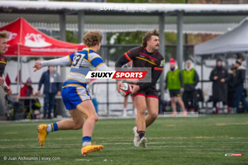 Kobe FAUST -  University of Guelph - University of British Columbia Okanagan - Rugby - CANUMENS 2025 - University of Guelph vs University of British Columbia Okanagan - Game#2 (#CANUMENS2502) Photo by: Juan Alchourron | Siuxy Sports 2025-11-12