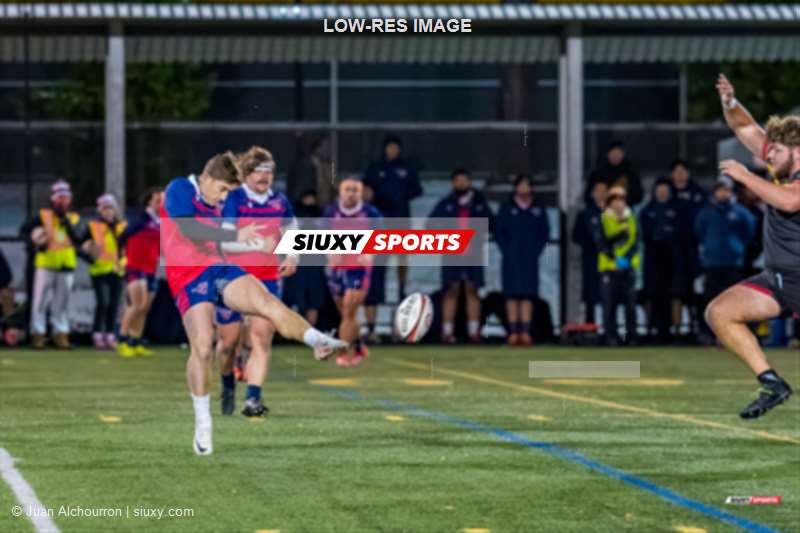 Éloi CHAMPOUX - Jules TESTELIN - Owen WILLIAMS -  ÉTS (École de technologie supérieure) - University of Guelph - Rugby - CANUMENS 2025 - École de Technologie Supérieure vs University of Guelph - Game#12 - Final (#CANUMENS2552) Photo by: Juan Alchourron | Siuxy Sports 2025-11-16