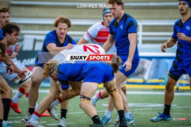 Elliot DESCARREAUX - Baptiste FANTON - Cyprien VIASNOFF - Merlin VIGNEAULT -  Université McGill - Université de Montréal - Rugby - RSEQ 2025 - Rugby M - McGill University vs Université de Montréal (#RSEQ25RMMM10) Photo by: Juan Alchourron | Siuxy Sports 2025-10-11