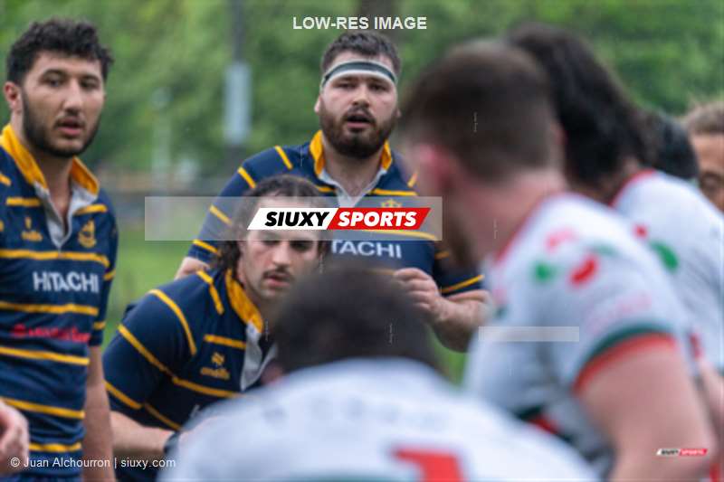 Sam DA SILVA - Brahim MAHMOUDI -  Rugby Club de Montréal - Town of Mount Royal RFC - Rugby - RQ 2025 - Super Ligue M - Rugby Club de Montréal (15) vs (31) Town Mount Royal - 2nd half - Reel Juan (#RQ25SLMRCMTMR502) Photo by: Juan Alchourron | Siuxy Sports 2025-05-17