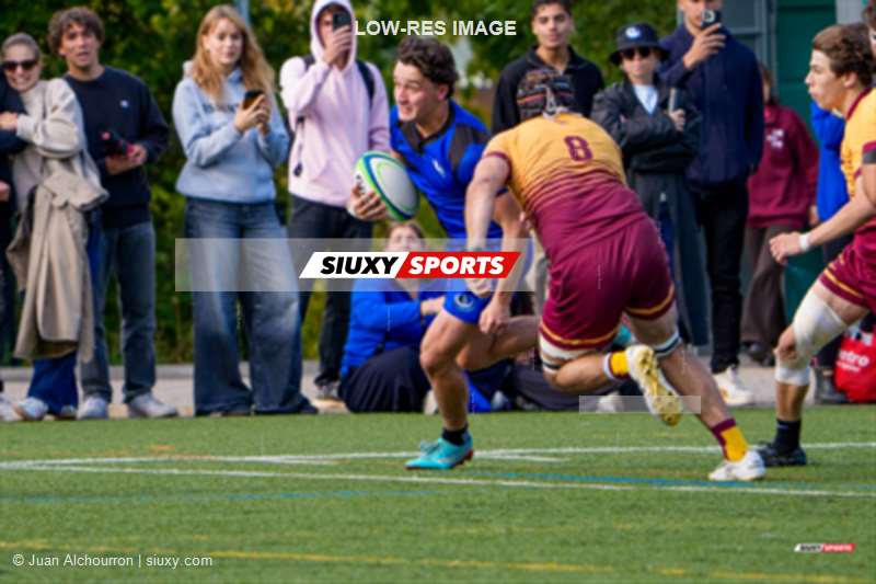 Roman LAYLEY - Calvin ZULLO -  Université de Montréal - Université Concordia - Rugby - RSEQ 2025 - Rugby M - Université de Montréal vs Concordia University - Deuxième mi-temps (#RSEQ25RMMC29) Photo by: Juan Alchourron | Siuxy Sports 2025-09-06