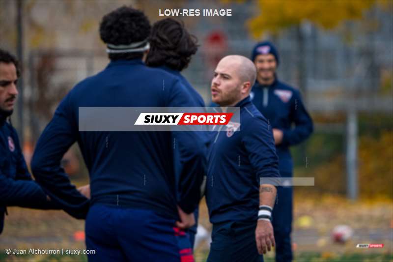 Paul ARDITTI - Brahim MAHMOUDI -  ÉTS (École de technologie supérieure) - Université de Montréal - Rugby - RSEQ 2025 - Rugby M - Finale - ETS vs Université de Montréal - Avant Match et Tribunes (#RSEQ25RMFEM50) Photo by: Juan Alchourron | Siuxy Sports 2025-11-01
