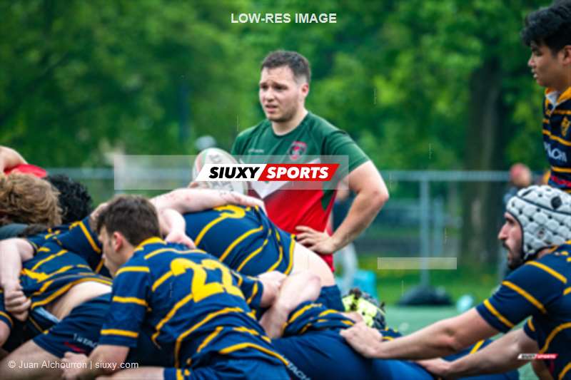 Adrien BLAY - Pierre LE CHARTIER -  Rugby Club de Montréal - Town of Mount Royal RFC - Rugby - RQ 2025 - Super Ligue M Réserve - Rugby Club de Montréal (24) vs (8) Town Mount Royal -  Reel Juan (#RQ25SLMRRCMTMR51) Photo by: Juan Alchourron | Siuxy Sports 2025-05-17