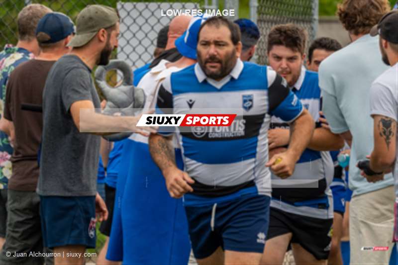 Valentin KUPEZYK - Sébastien MERCADIER -  Parc Olympique Rugby - Sainte-Anne-de-Bellevue RFC - Rugby - Rugby Québec - Parc Olympique (10) vs (10) SABRFC - Semi Finales M2 - 1er mi-temps (#2023RQM2POSA18) Photo by: Juan Alchourron | Siuxy Sports 2023-08-12