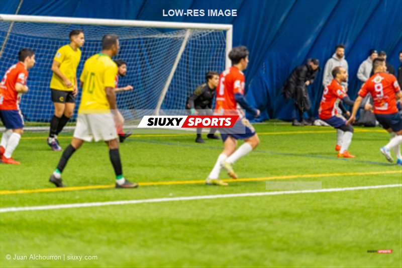 Eduardo BOYER - Luis CAMARENA - Raul OCAMPO -  Chivas Montreal FC - United FC (QSL) - Soccer - QSL - Chivas Montreal FC (2) vs (3) United FC (#QSL2023CMFCvUFC02) Photo by: Juan Alchourron | Siuxy Sports 2023-02-16