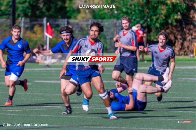 Aloïs GUAENERE -  Université de Montréal - ÉTS (École de technologie supérieure) - Rugby - RSEQ 2023 RUGBY - UdM Carabins (7) vs ETS Piranhas (40) (#RSEQ2023UDMETS09A) Photo by: Juan Alchourron | Siuxy Sports 2023-09-09