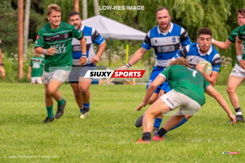Zach AUGER - Omar MOKRI -  Montreal Irish RFC - Parc Olympique Rugby - Rugby - RUGBY QUÉBEC (M1) - Montreal Irish (59) vs (0) Parc Olympique (#2023RQM1MIRPOL07) Photo by: Juan Alchourron | Siuxy Sports 2023-07-15