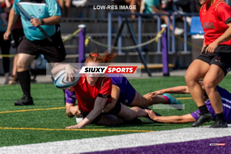 Roselyne HOUDE -  Bishop's University - Université Laval - Rugby - RSEQ 2023 RUGBY F - Bishop's (3) VS (90) U.de Lavalvvvv (#RSEQ2023BISLAV10) Photo by: Juan Alchourron | Siuxy Sports 2023-10-01