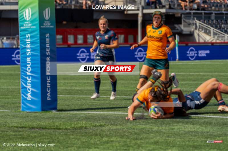  Australia national rugby union team (W) - USA Women’s Eagles - Rugby - World Rugby Pacific Four Series - Australia (58) vs (17) USA - First Half (#2023WRP4SAUSUSA1) Photo by: Juan Alchourron | Siuxy Sports 2023-07-08