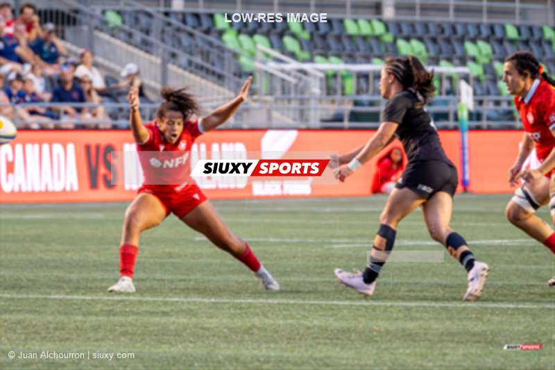 Fancy BERMUDEZ - Emma TAYLOR -  Canada Rugby XV F - New Zealand national rugby union team (W) - Rugby - World Rugby Pacific Four Series - Canada (21) vs (52) New Zealand - Second Half (#2023WRP4SCANNZL2) Photo by: Juan Alchourron | Siuxy Sports 2023-07-08